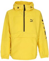 PUMA - Veste Anorak Coupe-Vent A Enfiler Pour Hommes X Staple Sun Ray Jaune - Lyst