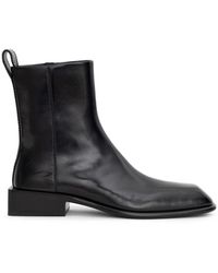 Alexander Wang - Knochelstiefel Aus Schwarzem Leder Throttle - Lyst