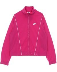 Nike - W Essential Trainingspak Active Roze/Wit/Wit Trainingspak Voor - Lyst