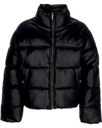 Karlkani - Chaqueta De Plumon Corta Para Mujer W Serif Crop Puffer Jacket Negro - Lyst