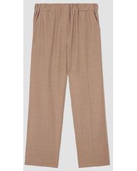 Max Mara - Wool Flannel Trousers Camel - Lyst