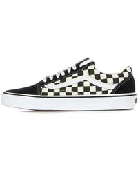 Vans - Old Skool Herren-Halbschuh (Primary Check) Schwarz/Weib - Lyst