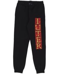 Iuter - Fleece Trainingsbroek Mediolanum Sweatpant Zwart - Lyst