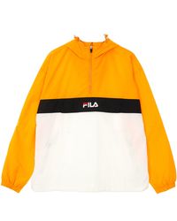 Fila - Pull-On Windjack Voor Elmo Geweven Anorak Flame Oranje/Helder Wit/Zwart - Lyst