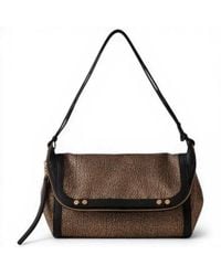 Borbonese - Crossover S Cadre Femme Op Naturel Et Noir En Cuir Recycle Sac - Lyst