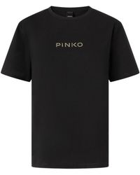 PINKO - T-Shirt Met Logodetail - Lyst