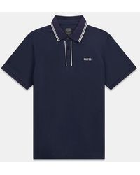 Guess - Polo Piquet Mann Dunkelblau - Lyst