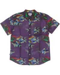 Obey - Fishbowl Woven Silk Short Sleeve Shirt Multi - Lyst
