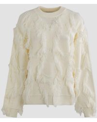 Gaelle - Rope Pullover With Fringe Cream - Lyst