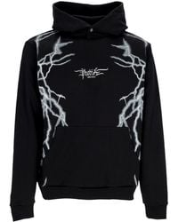 Phobia - Leichter Herren-Hoodie Mit Seitlichem Lightning-Print, Schwarz/Weib - Lyst