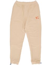 Nike - Leichte Trainingshose Herren Sportbekleidung Air French Terry Joggers Sesam/Sicherheitsorange - Lyst