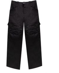 Tom Ford - Pantalones De Carga En Viscosa Negra - Lyst