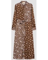 Pennyblack - Jurk Met Print En Riem Vrouw Tabak - Lyst