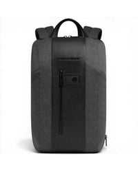 Piquadro - Brief Backpack 2 And Fabric And Leather Sottile With Laptop 15.6' And Ipad - Lyst