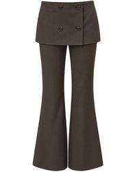 ELEH - Trousers Mud With Panel - Lyst