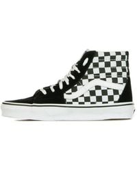 Vans - Zapato Alto Para Hombre Sk8-Hi (Tablero De Ajedrez) Negro/Blanco Verdadero - Lyst