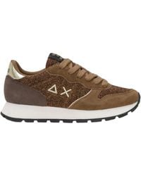 Sun 68 - Ally Glitter Textile Sneakers - Lyst