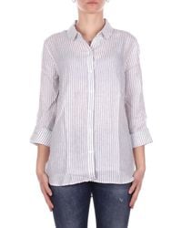 Barbour - Mujer Camisa Lsh1315 Bl27 Linea Azul De Camisa Marina - Lyst