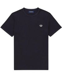 Fred Perry - Blauw T-Shirt En Polo - Lyst