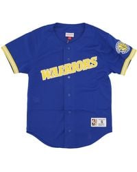Mitchell &amp; Ness - Nba Button Jacket On The Clock Mesh Button Front Golwar - Lyst