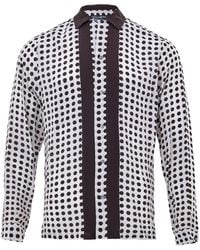 Dolce & Gabbana - Chemise En Soie A Pois Bianchi/Neri - Lyst