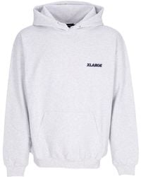 X-Large - Leichter Hoodie Chenille Slanted Og Pullover Kapuzen Asche - Lyst