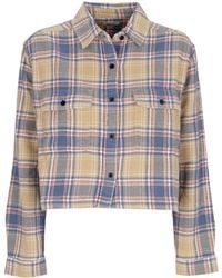 Obey - Shirt Met Lange Mouwen Pia Flanellen Shirt L/S Vintage Blauw Multi - Lyst