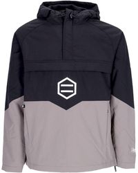 DOLLY NOIRE - Herren-Anorak-Jacke, Abnehmbare Jacke, Schwarz/Weib - Lyst