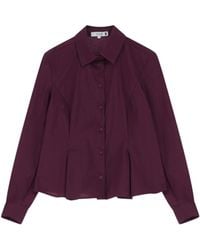 Please - Shirt With Lace And Classic Collar - Lyst