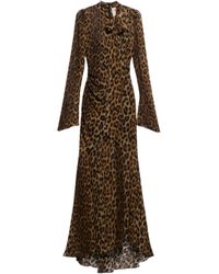 Aniye By - Lange Jurk Lily Maculato Vrouw Kant - Lyst