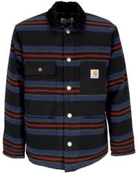 Carhartt - Oregon Jacket Starco Gestreept/Zwart Werkkledingjack Voor - Lyst