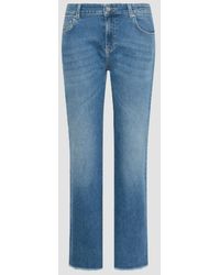Marella - Vaqueros Con Rubor Mujer De Fondo Azul - Lyst