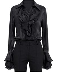 ACTUALEE - Shirt Shirt Rouches - Lyst