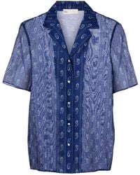 Tory Burch - Blauwe Hemden - Lyst