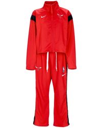 Nike - Chandal Completo Para Mujer Nba Chandal Courtside Team Chibul University Rojo/Negro/Blanco - Lyst