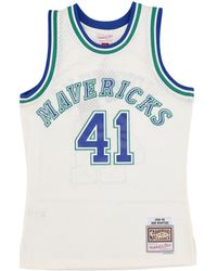 Mitchell &amp; Ness - Basketbaltanktop Voor Nba Gebroken Wit Teamkleur Swingman Jersey Hardhout Klassiekers 1998 Nr. 41 Dirk Nowitzki Dalmav - Lyst