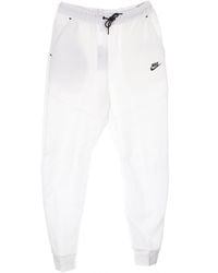 Nike - Lichtgewicht Trainingsbroek Sportkleding Tech Fleece Broek Wit/Zwart - Lyst