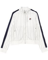 Fila - Hala Aop Trainingsjack Damestrainingsjack Blanc De Blanc/Zwarte Iris - Lyst