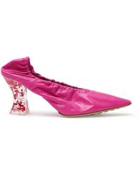 Bottega Veneta - Decollete Pumpe Mandel Leder Fuchsia - Lyst