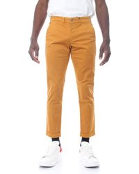 Jeckerson - Jkupa046Nk425Pxs22 Slim-Jeans Mit Umgeschlagenem Saum, Funf Taschen Und Seitlichem-Logo - Lyst