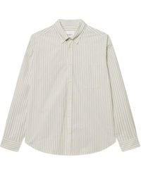 Les Deux - Camisa De Algodon De Rayas De Kent Stripe - Lyst