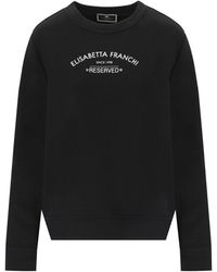 Elisabetta Franchi - Es sweatshirt mit logo - Lyst