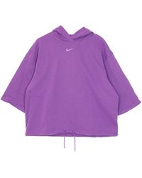 Nike - Lichtgewicht Dameshoodie Met Korte Mouwen En W Icon Clash-Hoodie Met Korte Mouwen French Terry Wild Berry/Paars Stardust - Lyst