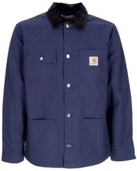 Carhartt - Michigan Coat Blauw/Zwart Stevig Werkkledingjack Voor - Lyst