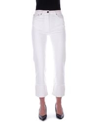 Semicouture - Jean Semi-Couture Blanc - Lyst