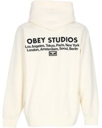 Obey - Studios Hoodie Fleece Hoodie - Lyst