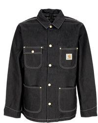 Carhartt - Og Chore Coat Schwarze Starre Jeansjacke Fur Herren - Lyst