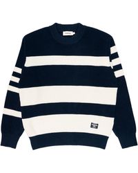 Thinking Mu - Pullover Fur Manner Santos Gestreifte Marine - Lyst