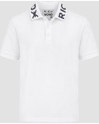 John Richmond - Witte Polo - Lyst