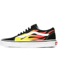 Vans - Old Skool Herren-Halbschuh (Flame) Schwarz/Schwarz/True - Lyst